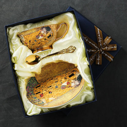 Klimt Kiss Ceramic Tea Set Gift