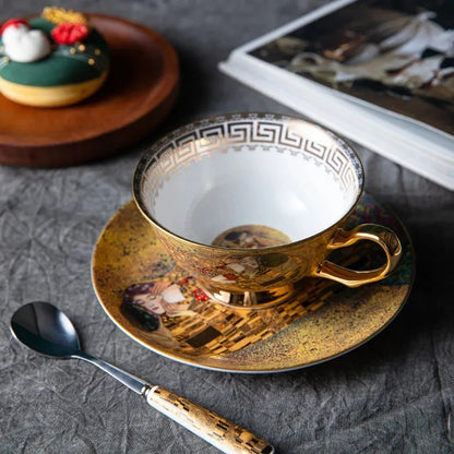 Klimt Kiss Ceramic Tea Set Gift