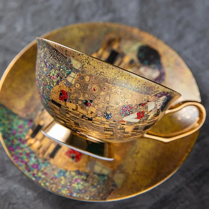 Klimt Kiss Ceramic Tea Set Gift